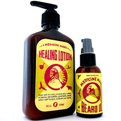 Medicine Man's Anti-Itch Beard Care Kit: Healing Lotion & Beard Oil - by OneDTQ - Best Beard Care