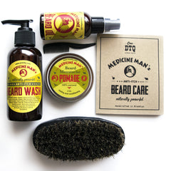 Medicine Man’s Anti-Itch Beard Grooming Kit: Beard Wash, Oil, Beard & Mustache Pomade, Beard Brush - Stops Beard Itch & Beard Dandruff - OneDTQ - Best Beard Care
 - 2